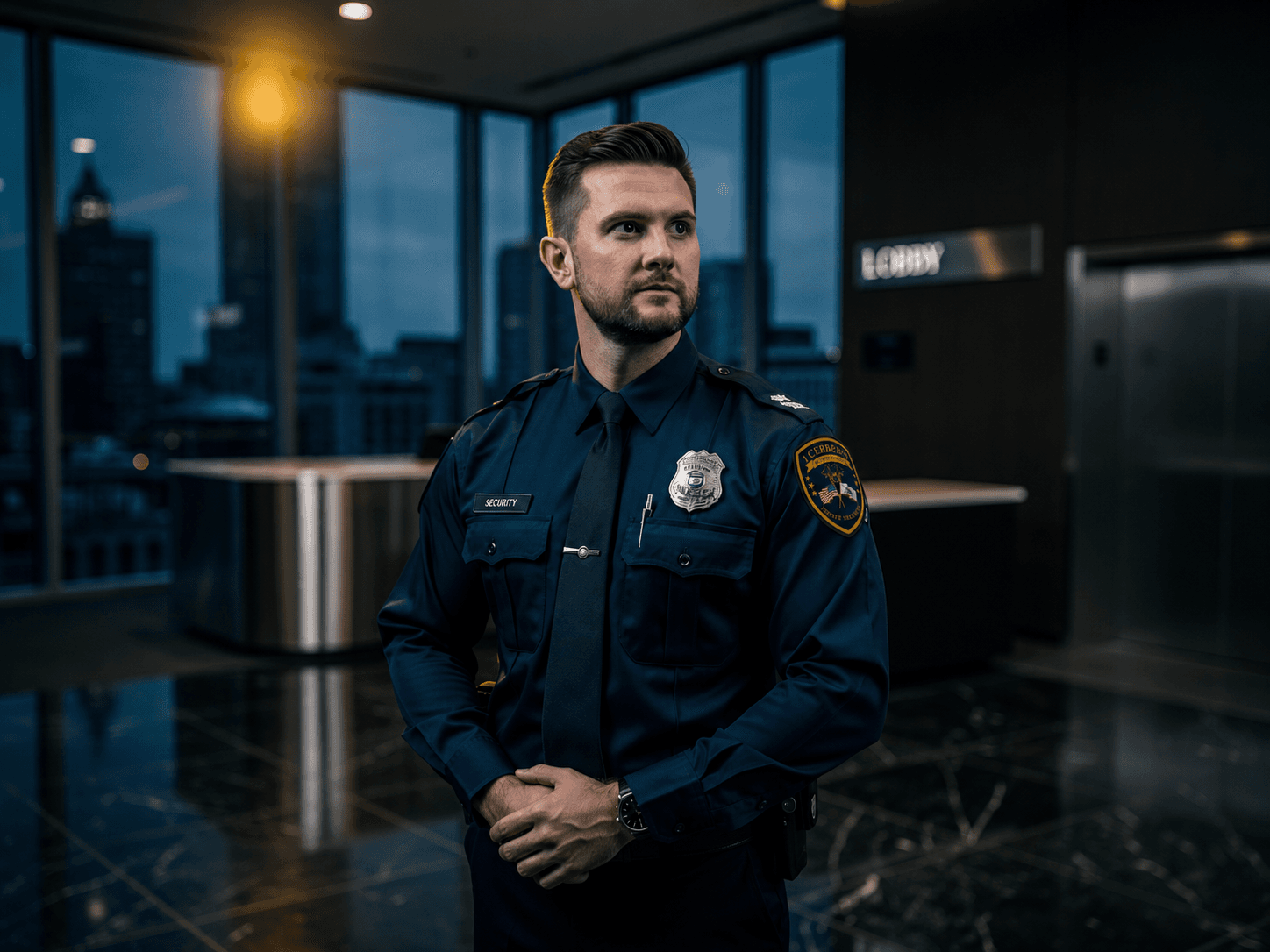 Corporate Offices security — 1 Cerberus officers on site