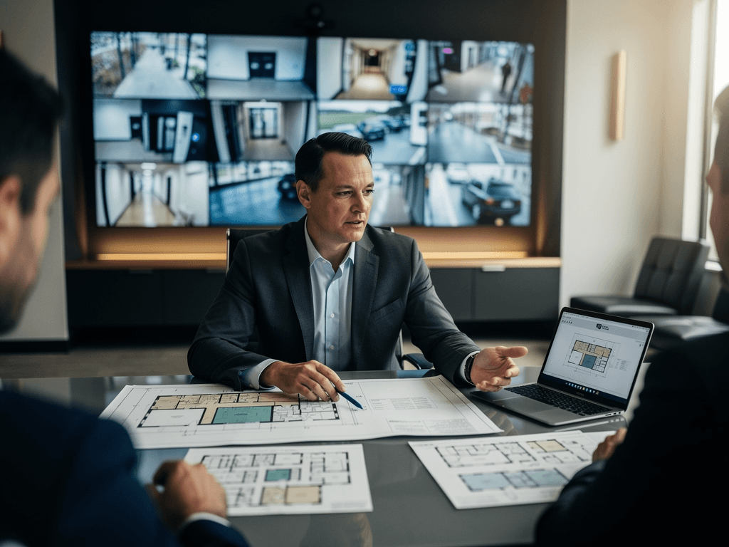 1 Cerberus security consultant reviewing a site risk assessment